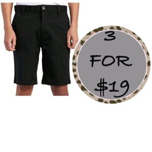3/$19 RVCA Weekend Stretch black chino Shorts